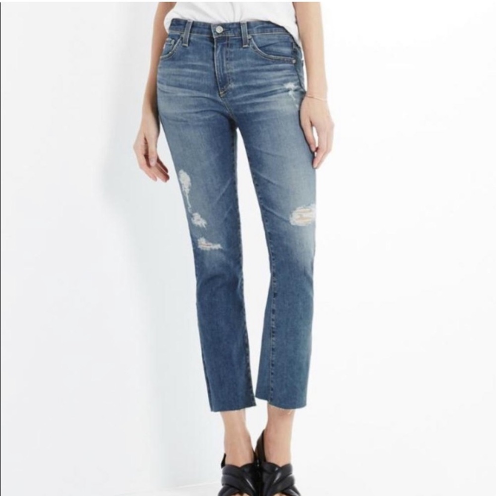 AG ADRIANO GOLDSCHMIED Jodi Crop Flare Jeans Size 27